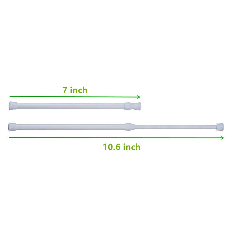 qinnsou Cupboard Bars Tension Rods, 6 Pack Spring Tensions Rods 7-10.6 Inch Steel Adjustable Tension Curtain Rod Closet Rod Window Rods - Image 2